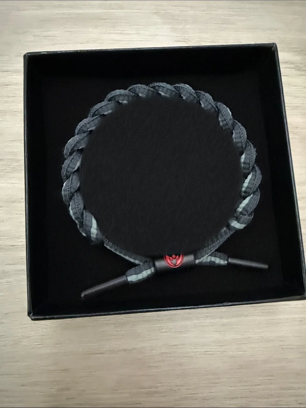 Black Braided Kids Bracelet with Anime Gift Box